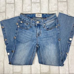 Hudson straight leg snappy girls raw hem jeans